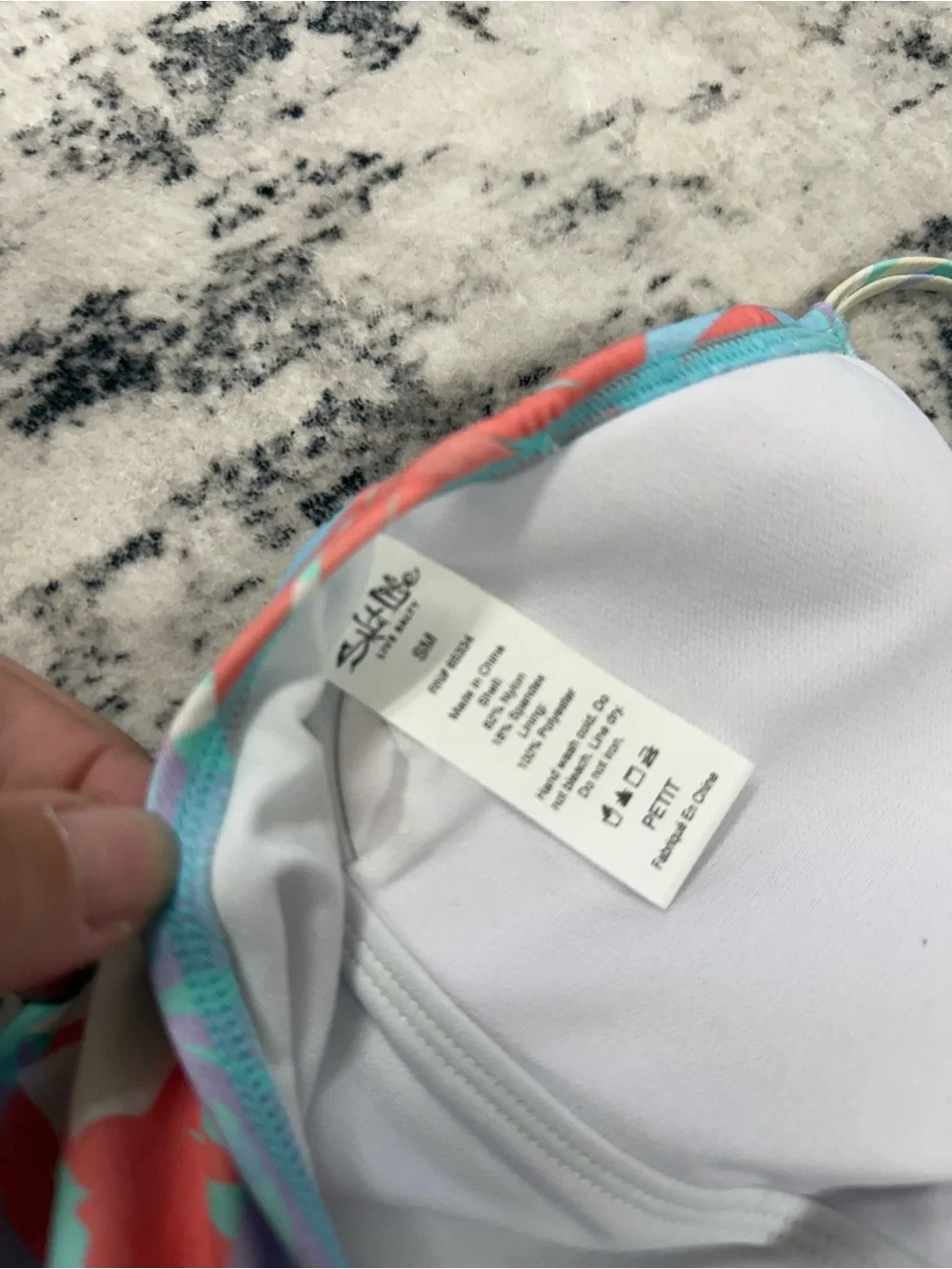 SALT LIFE Tropical Print One-Piece Swimsuit - Mint & Coral